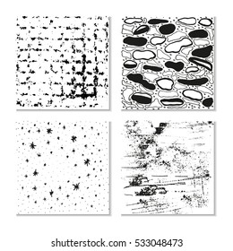 Ink hand drawn textures. Can be used for wallpaper, background of web page, scrapbook, party decoration, t-shirt design, card, print, poster, invitation, packaging and so on.