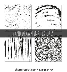 Ink hand drawn textures. Can be used for wallpaper, background of web page, scrapbook, party decoration, t-shirt design, card, print, poster, invitation, packaging and so on.