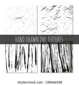 Ink hand drawn textures. Can be used for wallpaper, background of web page, scrapbook, party decoration, t-shirt design, card, print, poster, invitation, packaging and so on.