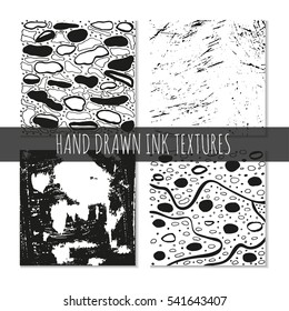Ink hand drawn textures. Can be used for wallpaper, background of web page, scrapbook, party decoration, t-shirt design, card, print, poster, invitation, packaging and so on.