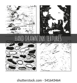 Ink hand drawn textures. Can be used for wallpaper, background of web page, scrapbook, party decoration, t-shirt design, card, print, poster, invitation, packaging and so on.