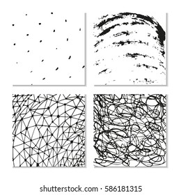 Ink hand drawn textures. Can be used for wallpaper, background of web page, scrapbook, party decoration, t-shirt design, card, print, poster, invitation, packaging and so on.