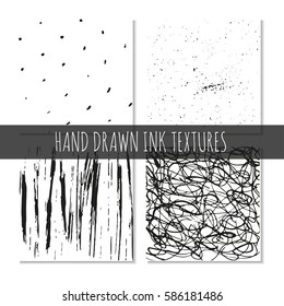 Ink hand drawn textures. Can be used for wallpaper, background of web page, scrapbook, party decoration, t-shirt design, card, print, poster, invitation, packaging and so on.