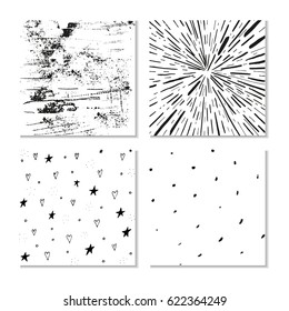Ink hand drawn textures. Can be used for wallpaper, background of web page, scrapbook, party decoration, t-shirt design, card, print, poster, invitation, packaging and so on.