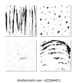 Ink hand drawn textures. Can be used for wallpaper, background of web page, scrapbook, party decoration, t-shirt design, card, print, poster, invitation, packaging and so on.