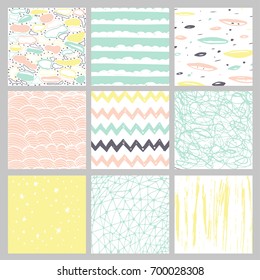 Ink hand drawn textures. Can be used for wallpaper, background of web page, scrapbook, party decoration, t-shirt design, card, print, poster, invitation, packaging and so on.