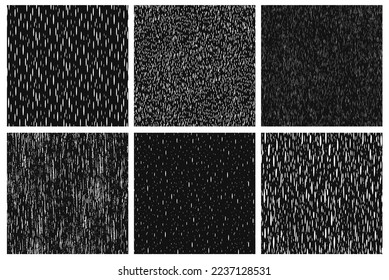 Ink hatch and strokes seamless pattern. Grunge surface vector texture looking like birch bark, papyrus, rain, ripples on the water. Texture background template.