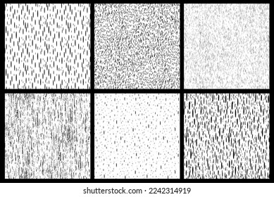 Ink hatch and strokes seamless pattern. Grunge surface vector texture looking like birch bark, papyrus, rain, ripples on the water. Texture background template.