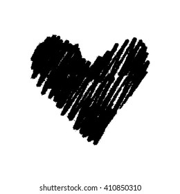 Ink Heart Hand Drawn Sketch Vector Stock Vector (Royalty Free ...