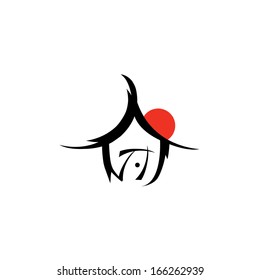 ink house symbol  on white background