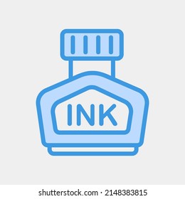 Icono de tinta en azul, uso para presentación de aplicaciones móviles del sitio web