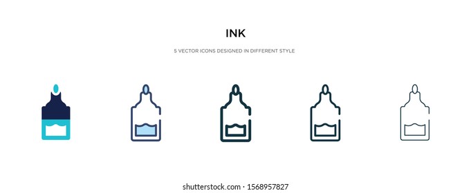 ink icon in different style vector illustration. two colored and black ink vector icons designed in filled, outline, line and stroke style can be used for web, mobile, ui