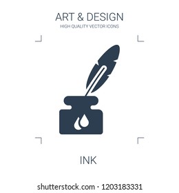 ink icon. high quality filled ink icon on white background. from art collection flat trendy vector ink symbol. use for web and mobile