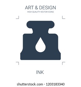 ink icon. high quality filled ink icon on white background. from art collection flat trendy vector ink symbol. use for web and mobile