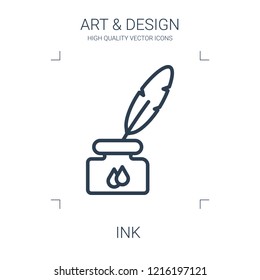 ink icon. high quality line ink icon on white background. from art collection flat trendy vector ink symbol. use for web and mobile