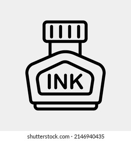 Ink icon in line style, use for website mobile app presentation