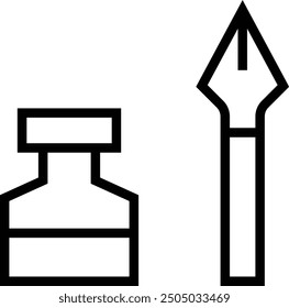 ink icon. Thin linear style design isolated on white background