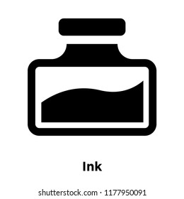Ink icon vector isolated on white background, logo concept of Ink sign on transparent background, filled black symbol