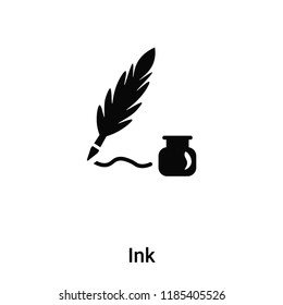 Ink icon vector isolated on white background, logo concept of Ink sign on transparent background, filled black symbol
