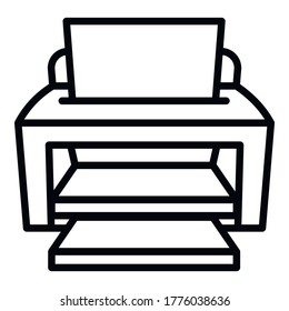 Ink jet printer icon. Outline ink jet printer vector icon for web design isolated on white background