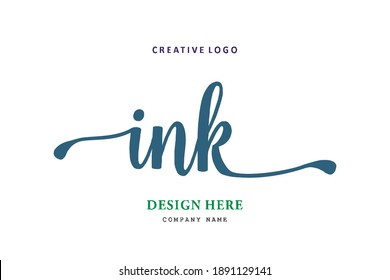 El logotipo de la inscripción en tinta INK es sencillo, fácil de entender y autorizado