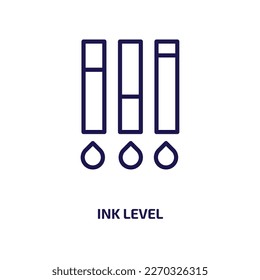 ink level icon from user interface collection. Thin linear ink level, level, ink outline icon isolated on white background. Line vector ink level sign, symbol for web and mobile