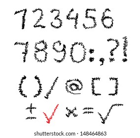 Ink line numbers and math symbols
