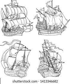 ink line ships set collection