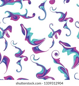 Ink liquid splash abstract seamless pattern vector illustration design background