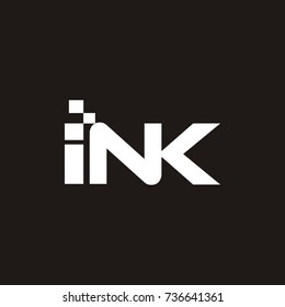 INK logo initial letter design template vector