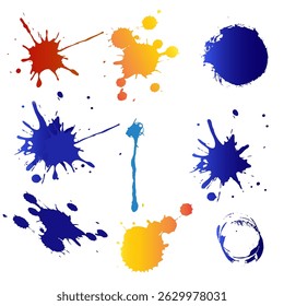 Ink mark icons colorful in illustration