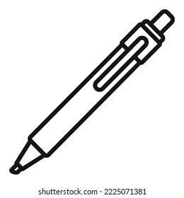 Ink marker icon outline vector. Signature pen. Write marker