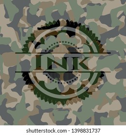 Ink on camo texture. Vector Illustration. Detailed.