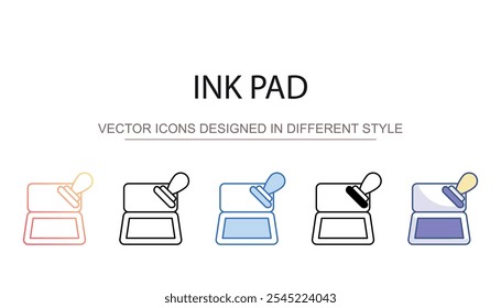 Diseño de icono de almohadilla de tinta con fondo blanco
