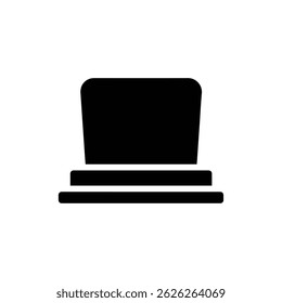 Ink Pad Rectangle Press Black Icon
