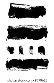 ink and paint artistic spots, vector illustration. can be used as vector brushes.