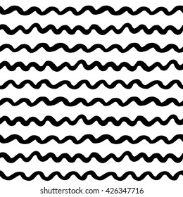 ink paint brush marker hand-drawn minimalistic modern simple irregular doodle wave pattern