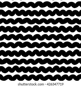 ink paint brush marker hand-drawn minimalistic modern simple irregular doodle wave pattern