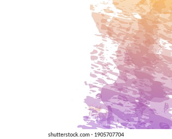 Ink Paint Brush. Psychedelic Paper Proton Purple Watercolor Cover Background. Abstract Texture Backdrop.  Geometric Watercolor Fabric Design. Fluid Splash.  Vintage Texture Illustration.