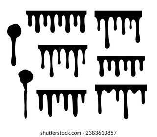 Ink and Paint drips clipart bundle