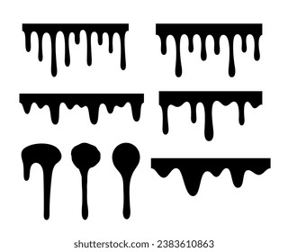 Ink and Paint drips clipart bundle
