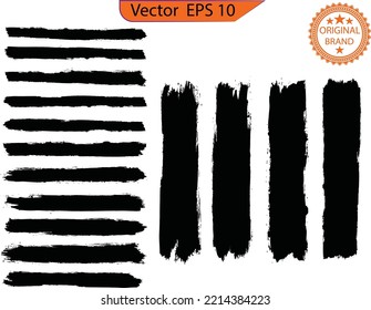 Farbton. Farbpinsel. Paint Splatter Schlaganfall. Black Grunge Banner auf transparentem Hintergrund. Schmutziges künstlerisches Vektordesign. Meine ursprünglichen Design-Elemente. 
