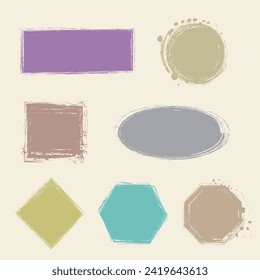 Ink painting strokes, background frame for text, abstract ink texture dirty design elements. Paint splatter, grungy painted brush strokes paint.