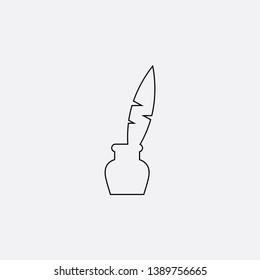ink paste icon sign signifier vector