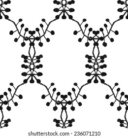 Ink pattern. Damask seamless pattern. Vector illustration.