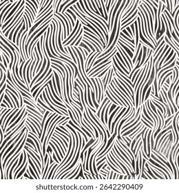 Ink pen drawings of zebra stripes, on linen fabric print pattern, cotton, silk, vector illustration, doodle summer, kids and baby designs for print fabric.