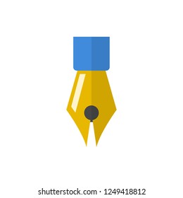 ink pen flat vector icon
