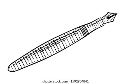 ink pen hand drawn engraved sketch drawing vector illustration