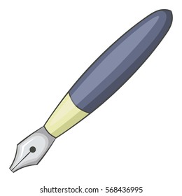 Ink pen icon. Cartoon illustration of ink pen vector icon for web