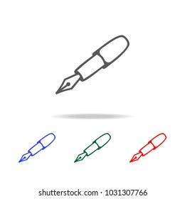 Ink Pen Icon. Elements In Multi Colored Icons For Mobile Concept And Web Apps. Icons For Website Design And Development, App Development On White Background